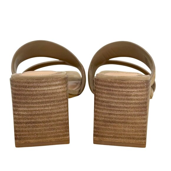 Vince Camuto Tan Suede Leather Jinani Asymmetrical Block-Heel Sandal Size 10 NEW - Picture 5 of 12